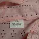 Women's Eyelet Embroidered Smocked Waist Top | Ruffle Short Sleeve Round Neck Casual T-Shirt 2026 Fashionable Clothing. (5X-Large, Pink)