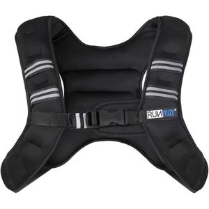 RUNmax Adjustable Weighted Vest Wtih Shoulder Pads Option for Men and Women (6lbs, Black)