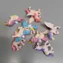 8Pcs Mini Flying Horse Unicorn Figurine Miniature Resin Unicorns Cake Toppers Fairy Garden Accessories for DIY Moss Landscape Dollhouse Birthday Party Decorations