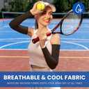 Arm Sleeves for Men Women Upf 50 Compression Arm Sleeve for UV Blocking Protection (White, M)