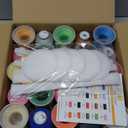 New brothreads - 25 Basic Colors of Huge Spool 5000M Polyester Embroidery Machine Thread for Commercial and Domestic Embroidery Machines