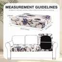 hyha 14Pcs Patio Cushion Covers, Stretch Outdoor Couch Cushion Covers, Washable Outdoor Chair/Sofa Slipcovers for Patio Furniture Cushions Protector with Elastic Bottom(Vintage Flower,Cover Only)