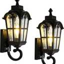 Motion Sensor Dawn to Dusk Outdoor Sensor Light Fixture Waterproof Porch Lights Anti-Rust Exterior Lighting Outdoor Wall Lantern Outside Wall Light for Patio Front Door Garden Garage -2 Pack