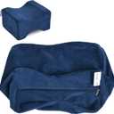 Knee Pillow Case 10" x 8" x 6.3", Replacement Leg Pillow Case, Knee Pillow Cover with Zipper Apply to Memory Foam Leg Pillow from ZOAN Blue