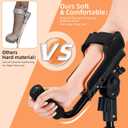 Adjustable Forearm Crutches for Adults 10-Level Height Ergonomic Arm Crutches, Adjustable Hook & Loop Strap, Foldable Crutches for Leg&Surgery Recovery, Sports Injuries or Daily Use (1 Pair)