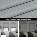 LazBlinds No Drill Roman Shades for Windows, Cordless Light Filtering Window Shades with UV Protection, Polyester Fabric for Bedroom & Living Room, 36" W x 64" H, Grey