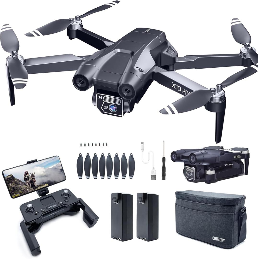 X10 PRO GPS Drone with Camera for Adults 4K UHD, 90 Min Long Flight Time, 3280 FT Long Control Range, Auto Return, Follow Me, Brushless Motor, 5G FPV RC Quadcopter for Beginners(<0.55bl)