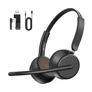 Wireless Headset with Mic for Work