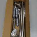 AmazerBath 20-84 Inches Arched Curved Shower Curtain Rod, Heavy Duty Shower Rod Rust Proof Bathroom Curtain Rod, Adjustable Telescoping Design Easy Segmented Installation, Need to Drill, Black