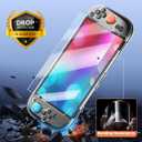 FYOUNG Protective Case for Nintendo Switch 2 2025, Switch 2 Case Slim Hard Shell Accessories, Scratch&Shock Protection Cover with Screen Protector, 8 Thumb Grip (Clear, Switch 2 7.9inch)