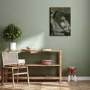 Emerald Green Reading Woman Canvas Wall Art Abstract Cozy People Wall Decor Pictures Minimalist Green Feminine Aesthetic Poster Print for Bedroom Living Room Home Decoration 16x24in