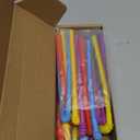 Geiserailie 12 Pieces Flexible Drinking Straws Extra Long Bendy Plastic Straws for Party Camping Limited Mobility Situations Dishwasher(Red, Yellow, Blue, Purple, 28 Inches)