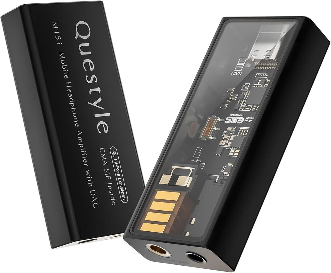 M15i Headphone Amplifier [MFi Certified] Portable USB DAC Amps with 4.4mm and 3.5mm Dual Outputs Supports PCM 768kHz/DSD512 High Resolution Lossless for Smartphones/PC/Laptops