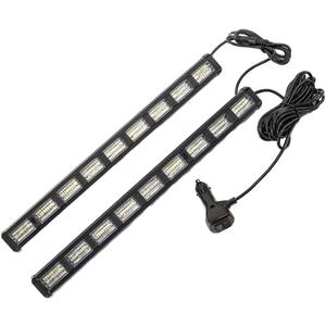 Aluminum Alloy Emergency Strobe Dash Traffic Advisor Lamps Bar, Windshield Suction Cup Flashing Light, 12-24V DC Emergency Safety Warning LED Mini Strobe Light Bar, for Trucks Vehicles