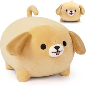 Dog Plush Pillow,15Inch Cute Big Dogs Stuffed Animal Toy,Labradoodle Plushies Doll Toy Gift for Kids Girlfriend,Boys (Yellow)
