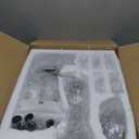 HOXIYA Dimmable Plug-in 5 Light Crystal Chandelier with Cord Glass, Chrome Candle Style Hanging Swag Lighting, K9 Crystals Beads Modern Pendant Light Fixtures Ceiling for Dining Living Room Bedroom