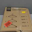 HOUSE DAY White Plastic Hangers 60 Pack, Clothes Hangers with Non Slip Hooks, Durable & Space Saving Coat Hanger, Light-Weight Clothing Hanger, Perfect Closet Organizer for Everyday Use