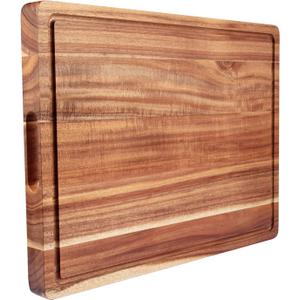 Cutting Board, 20 x 15 Inch Large Acacia Wood Cutting Board 1.5" Thick, Durable Wood Cutting Boards for Kitchen with Deep Juice Grooves & Built-in Handles, Easy to Clean
