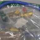 R290 and R600A Charging Manifold Hose Kit, R600A Refrigerant Recharge Kit with Piercing Can Tap Opener 1/2 Acme to 1/4, 7/16 to 1/4 Self-Sealing Can Tap, Gauge Pressure 600 PSI