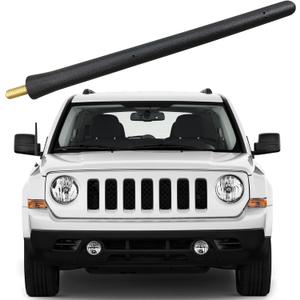 Short Antenna for Jeep Patriot (2007-2017), Jeep Patriot Antenna - 6 3/4 Inch Car Wash Proof, Internal Copper Coil Antenna Mast Replacement