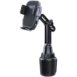 Elecphbo Car Cup Phone Mount for Car, Phone Cradle Holder with Long & Adjustable Arm for iPhone 16 15 14 13 12 Pro Max Samsung Google and All 4.0-7.0 inches Smartphones