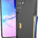 Smartish Galaxy S24 Plus Wallet Case - Wallet Slayer Vol. 1 [Slim + Protective] Credit Card Holder - Drop Tested Hidden Card Slot Cover Compatible with Samsung Galaxy S24+ - Black Tie Affair