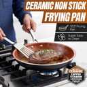 Gotham Steel Non Stick Frying Pan, 12.5 Ceramic Frying Pan Nonstick, Long Lasting Nonstick Cooking Pan, Egg Pan, Stay Cool Handle, Ultra-Durable, Stovetop Dishwasher & Oven Safe, 100% Toxin Free