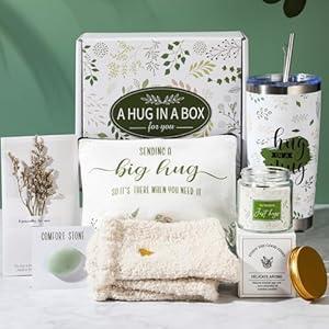 Havawish Condolences Gift Baskets for Loss of Loved One, Sympathy Care Package for Women, Hug in a Mug Tumbler Just Hugs Scented Candle Bereavement Gift Ideas with Box and Card