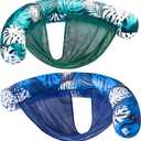 Sloosh Pool Floats Adult, 2 Pack Inflatable Noodle Chair with Sling Soft Fabric, Floating Pool Float Lounge for Summer Water Fun