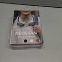 2 x Neck Fan, Hand Free Portable Neck Fans For Women, Kids, and Men, 3 Speed Adjustable Hanging Around Necklace Fan, Rechargeable Battery Operated Wearable Fan Personal Fans Cooling Neck Fan (Black)