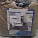 TAOCOCO Recliner Chair Covers Stretch Polyester Fabric 3-Piece for Large Recliners, Soft, Breathable and Skin-Friendly Furniture Protector, Washable (Khaki, Recliner Chair Cover)