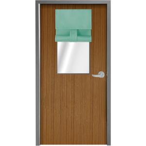 WdFour Classroom Door Window Cover,Blackout Shades for Classroom Windows and DoorsPrivacy,Room Darkening Design Blocks Views, Classroom Window Cover Lockdown. 8W x 36L Inches, 1 Panel, Aqua.