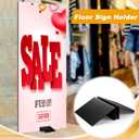 Blulu 1 Pcs 12 Inches Metal Floor Sign Stand Holder M Mount Holder Graphic Floor Standing Display Stand for Composite Foam Board, Acrylic Glass Sign, Base Only