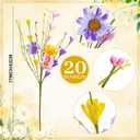 Norme 20 Bundles Floral Spring Artificial Flowers 17 Inch Spring Floral Stems with Colorful Daisies and Forsythia Fake Wildflowers for Home Decor Vases Table Centerpieces