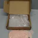 100 Pcs Acrylic Place Cards Wedding Blank Arched Frosted Clear Wedding Reserved Signs for Chairs Acrylic Name Tag Seat Label with Ribbon for Table Setting Numbers Guest Names Dinner Parties