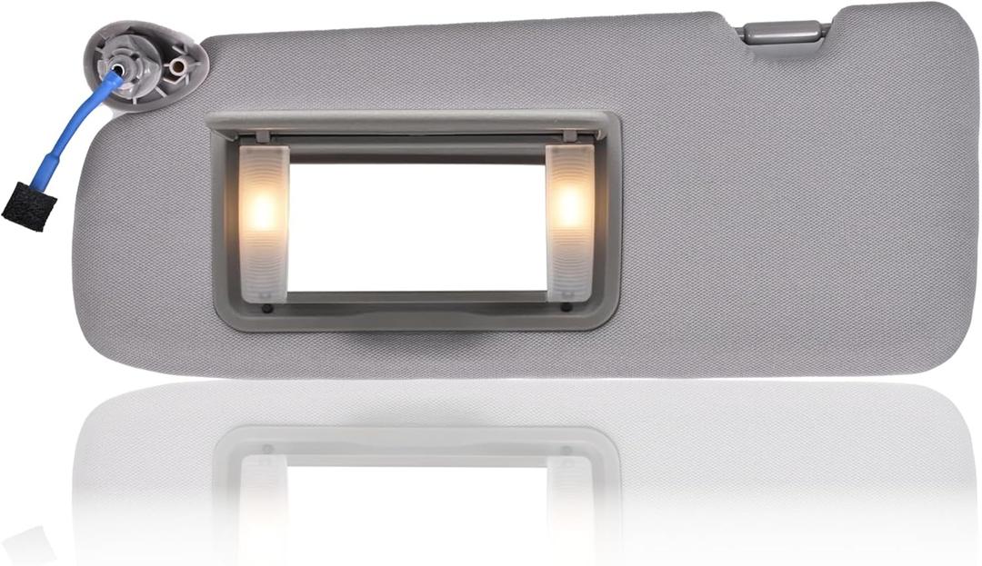 Sun Visor Driver Left Side Compatible with Honda CRV CR-V 2017 2018 2019 2020 2021 2022 Sunshade Number 83280TLAA12ZB Color: Gray