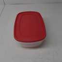 Rubbermaid Food Storage Container with Red Lid BPA-Free & Leak Proof Lunch Containers use for School, Work and Travel, 40 cups 9.4 L
