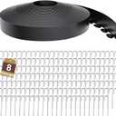 Landscape Edging Border 3 Inch Tall 175Ft with 180Pcs 8 Gauge Metal Spikes, Plastic Garden Edging Border Garden Fence Border Lawn Edging for Landscaping, Flower Bed, Tree Ring, Pathway