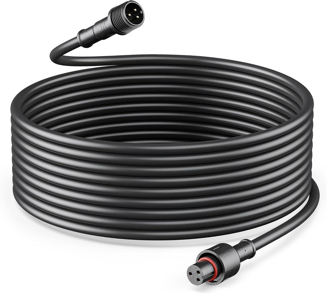 16Ft Extension Cable for Govee Outdoor Strip Lights, Neon Rope Lights, Garden Light, 3-Pin Extension Cord Compatible with Govee H6176 H6173 H6175, H61A8 H61A9, H7086, H70A3 H70A2 H70A1