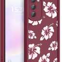 Case for Samsung Galaxy S23 5G, Pretty Pattern Design for Girls Women Silicone Cover, Soft TPU Material, Thicker Frame Shockproof Protective Case for Samsung S23 (Gradient Hibiscus)