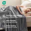 Bedsure GentleSoft Fleece Bed Blankets Queen Size Grey - Soft Warm Spring Blanket Lightweight Cozy Luxury Microfiber, Room Home Decor Gifts for Women and Men, 90x90 inches