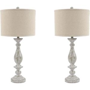 Signature Design by Ashley Bernadate Vintage Cottage Table Lamp, 2 Count, 31", Whitewash Signature Design by Ashley Bernadate Vintage Cottage Table Lamp, 2 Count, 31", Whitewash