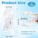 2 x 15 Pack Balloon Arch Clips, Transparent Plastic Spring Clamps for Backdrop, 3.5 Inch Clear Heavy Duty Clip for Balloon Arch Supplies Birthday Wedding Decoration Craft Photography Studio