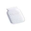 White Ceramic Mason Jar Trinket Dish, 12 inch Lenght, 2 Pack