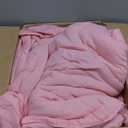 FUANNA Pink Queen Comforter Set 7 Pieces, Luxury Seersucker Bed in a Bag Queen Size for All Seasons, Soft Bedding Set with Comforter, Flat Sheet, Fitted Sheet, Pillowcases & Shams for Room Decor