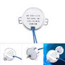 4W 100-127V AC Small Low Speed Synchronous Motor, 0.8/1 RPM Synchronous Motor Permanent Magnet Motors, CCW Turntable Gear Box for Microwave Fan Heater Lamps Replacement, Not for CW