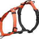 Dog Harness,Adjustable No Pull Dog Harness,Y-Shaped Design,Buckle-Neck Balance Harness with Reflective, Ideal for Large Dog Training Hiking, Easy Walk Harness,Durable High-Tensile Nylon Orange-L