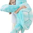 Giant Sea Turtle Stuffed Animal, Large Stuffed Sea Turtle Plush Pillow, Soft Jumbo Plush Toys, Gift for Kids, Girls, Boys on Christmas, Birthday, Valentine's Day (Blue, 39in)