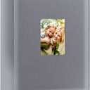 Ywlake Photo Album 4x6 400 Pockets, Leather Photo Albums Holds 400 Vertical Pictures Only Grey