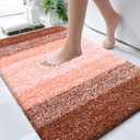 OLANLY Bathroom Rugs Mat 30x20, Extra Soft Absorbent Microfiber Bath Rugs, Rubber Backing, Quick Dry, Machine Washable Bath Mats for Bathroom Floor, Tub and Shower, Home Decor Accessories, Orange